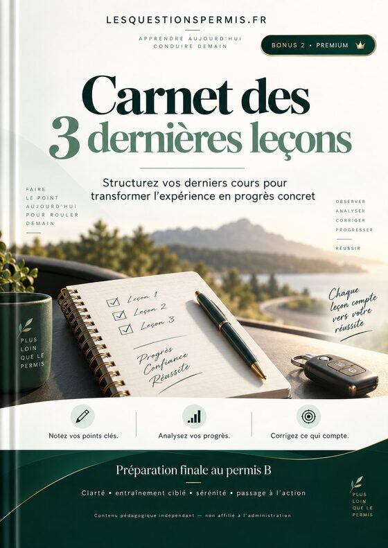 Couverture — Carnet des 3 dernières leçons